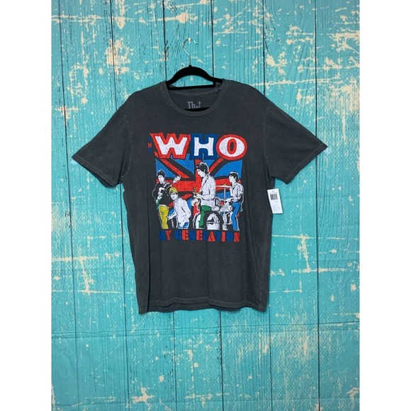 The Who Gray Graphic 100% Cotton Short Sleeve T-Shirt Size L - Picture 5 of 6